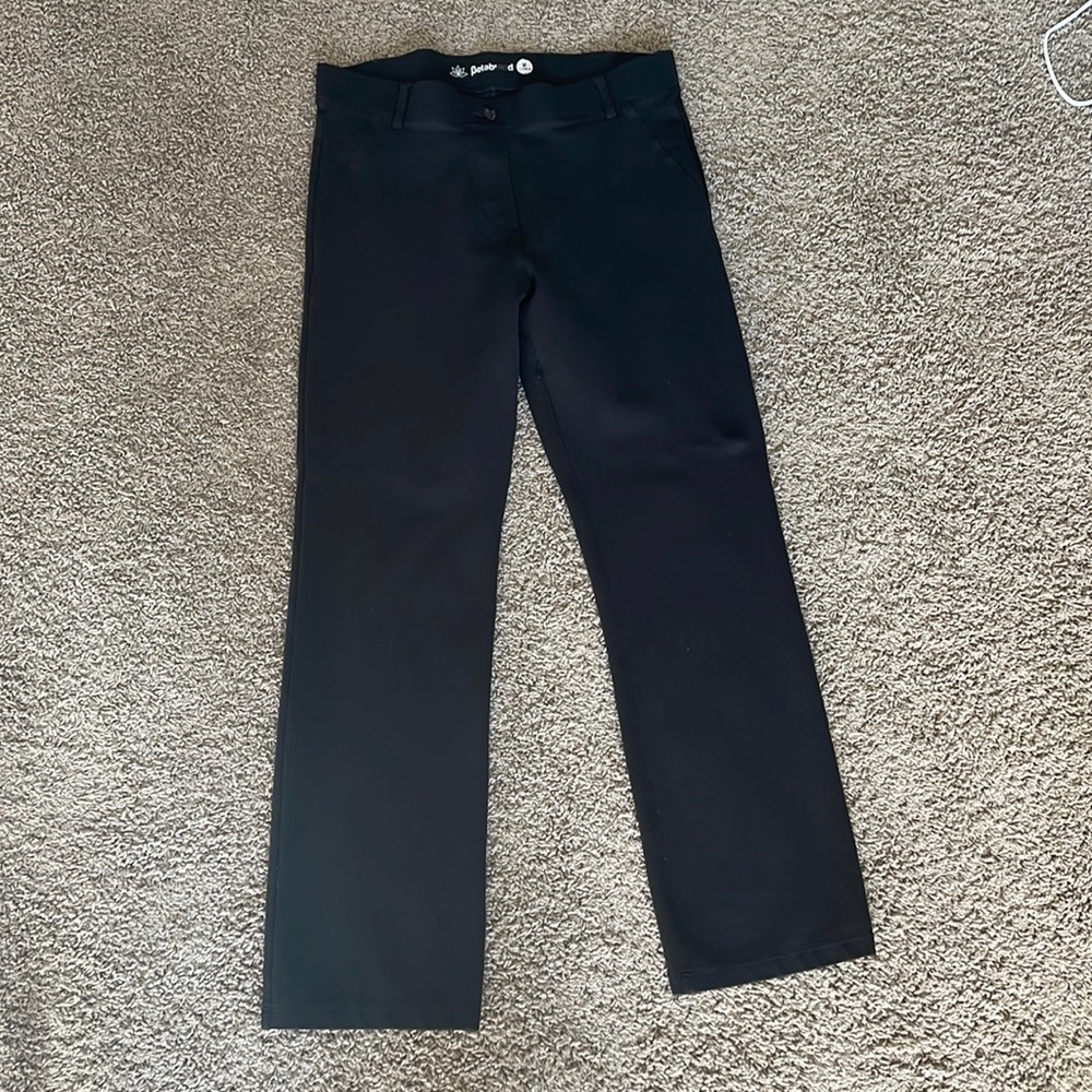 Beta Brand- Straight-Leg | Classic Dress Pant Yoga Pants (Black)